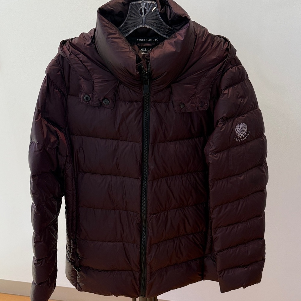 Vince Camuto Women's Puffer Jacket - Rich Burgundy